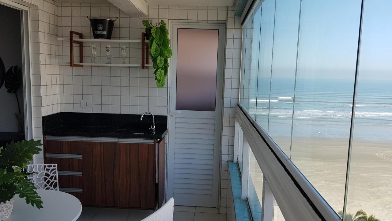 Appartamento Apto Pé na Areia Praia Grande  Esterno foto